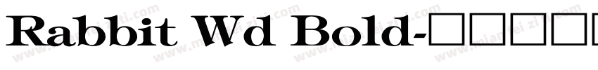 Rabbit Wd Bold字体转换